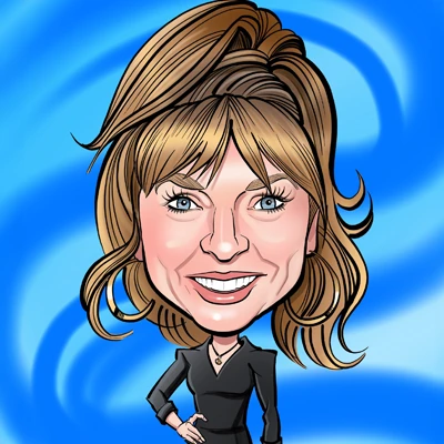 A caricature headshot of Dr. Johnna Shockley