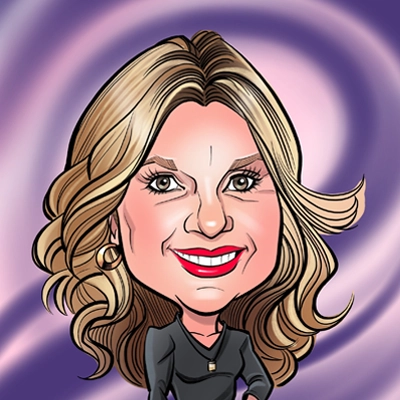 A caricature headshot of Shannon